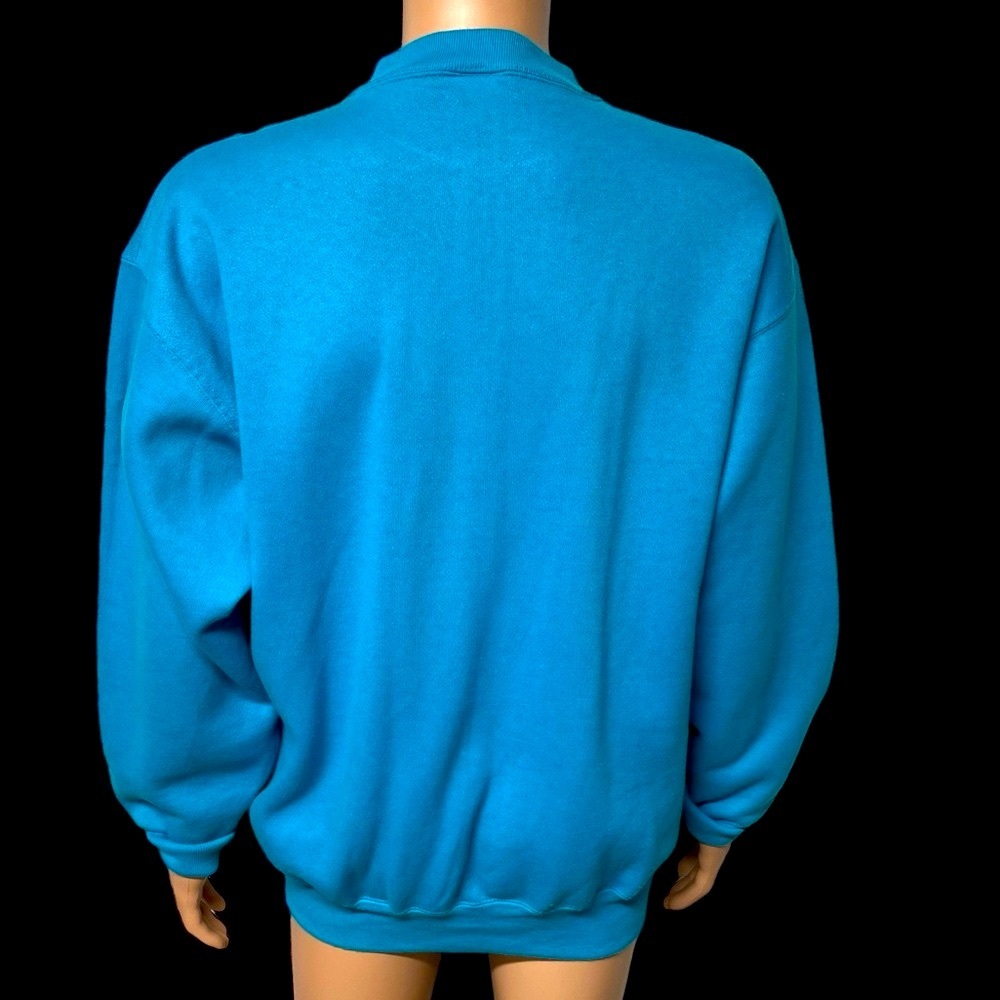 VTG 80s Universal Studios Florida Men’s Turquoise XL Crewneck Sweatshirt in EUC - Picture 5 of 11